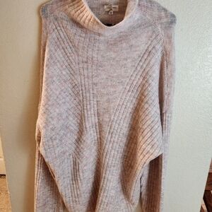 World Market Chunky Cozy Pink Pullover Cowl Sweater Tunic NEW